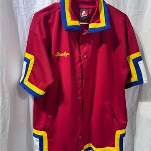 Red and Yellow Men's Bowler Shirt